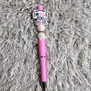 I woof you beaded pen